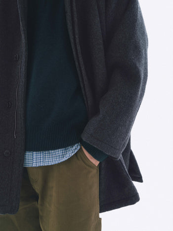 City Wool Half Coat (Navy)