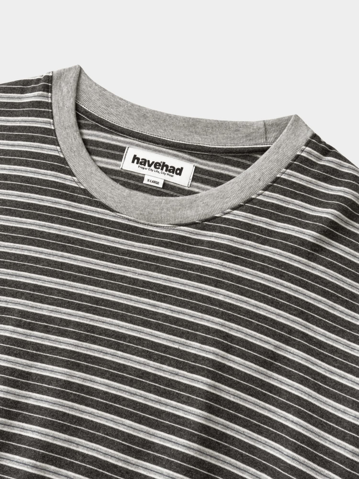 Stripe Long Sleeve Tee (Stripe Charcoal)