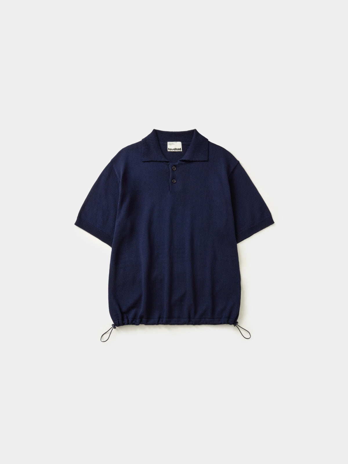Airy Cotton Collar Knit (Navy)