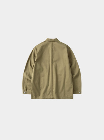 Twill Cotton Chore Jacket (Light Khaki)