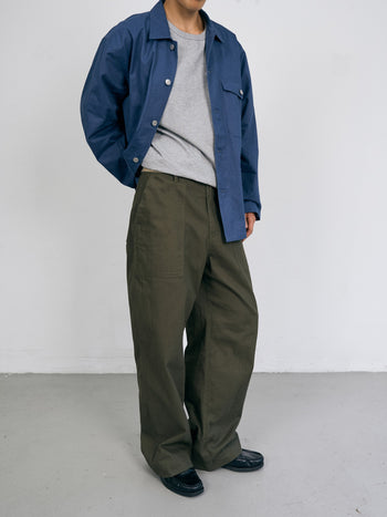 Twill Cotton Chore Jacket (Blue)