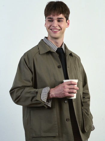 City Worker French Jacket (Khaki Gray)