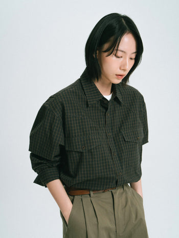 Classic Check Westren Shirts (Brown)