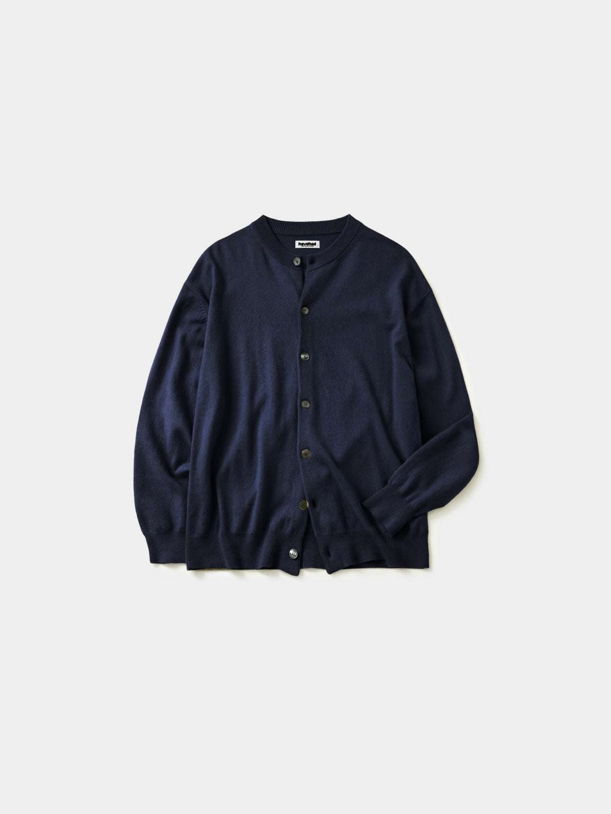 Daily Wool Round Cardigan (Navy)