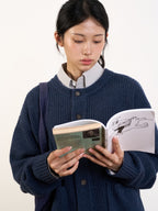 Daily Fine Wool Cardigan (Navy)