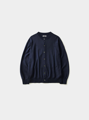Daily Wool Round Cardigan (Navy)