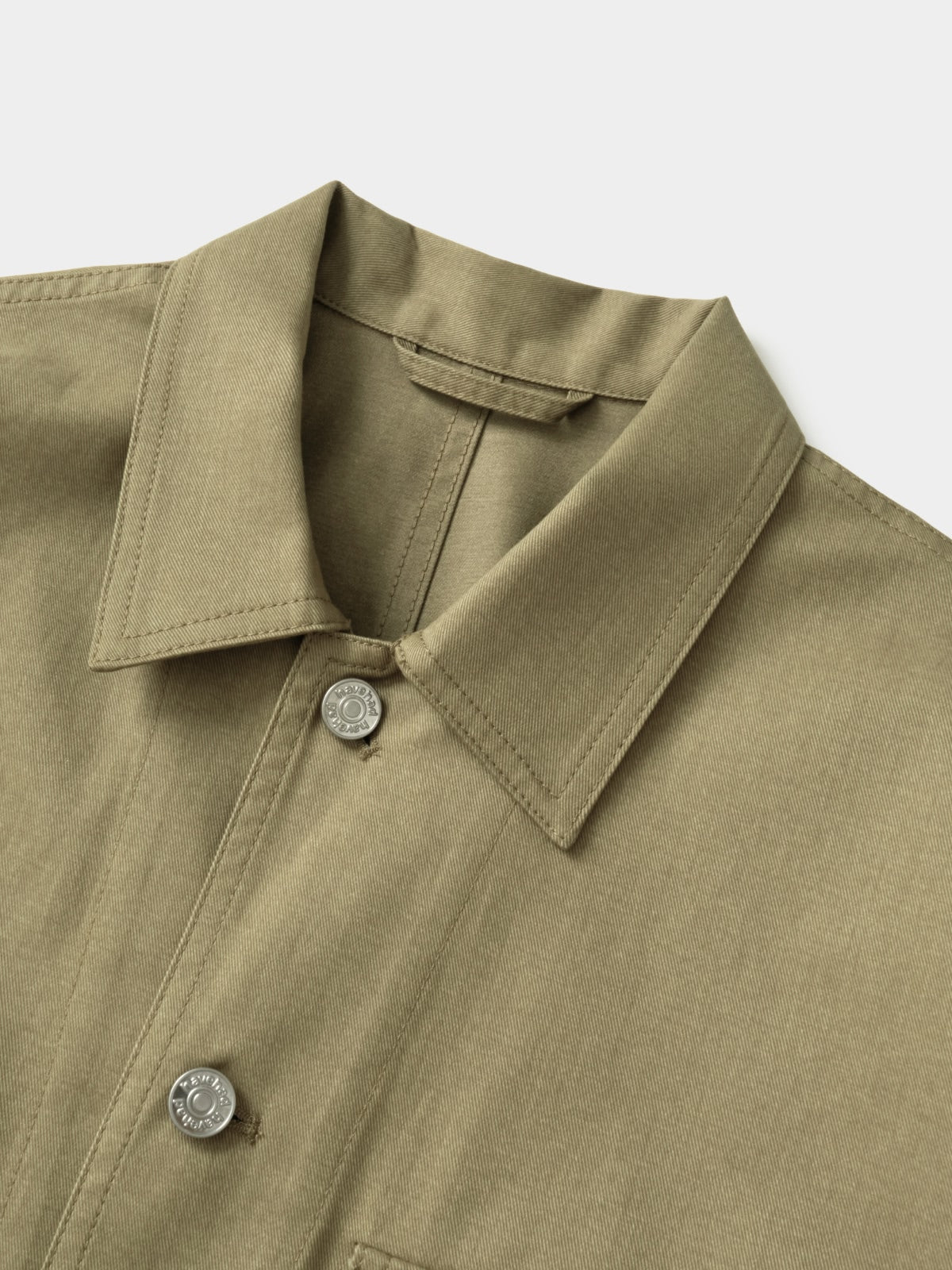 Twill Cotton Chore Jacket (Light Khaki)