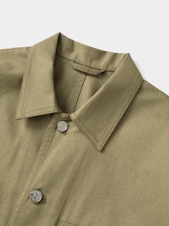 Twill Cotton Chore Jacket (Light Khaki)
