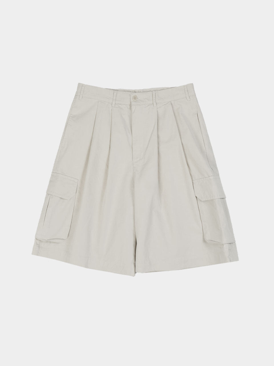 Utility Pin-tuck Cargo Shorts - Ecru | A3 (XL)