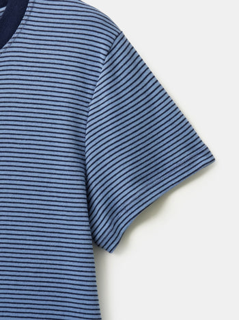Classic Stripe Tee (Light Blue)
