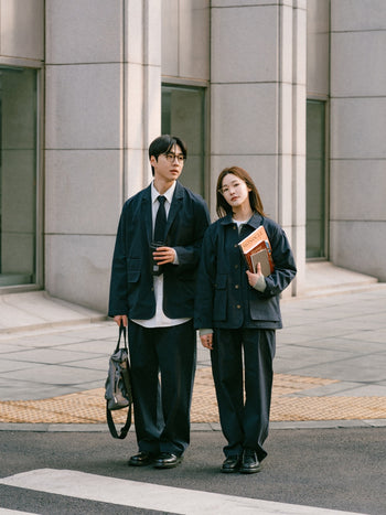 25ss City Worker Pin-tuck Trouser - Navy | A2 (L)