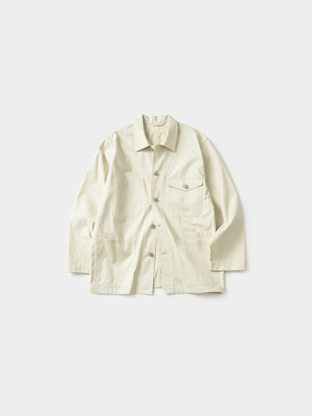 Twill Cotton Chore Jacket (Ecru)