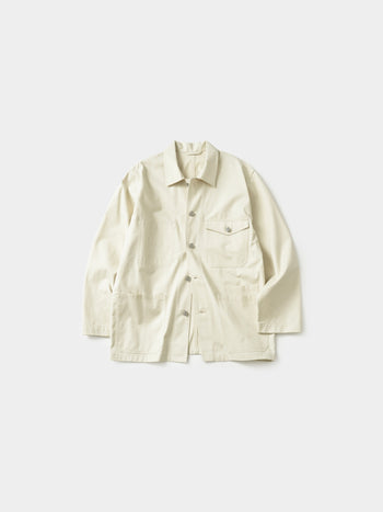 Twill Cotton Chore Jacket (Ecru)