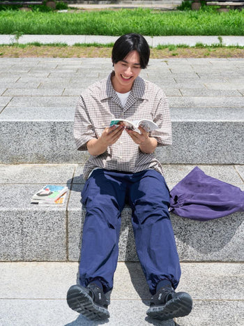 Light Cargo String Pants (Navy)