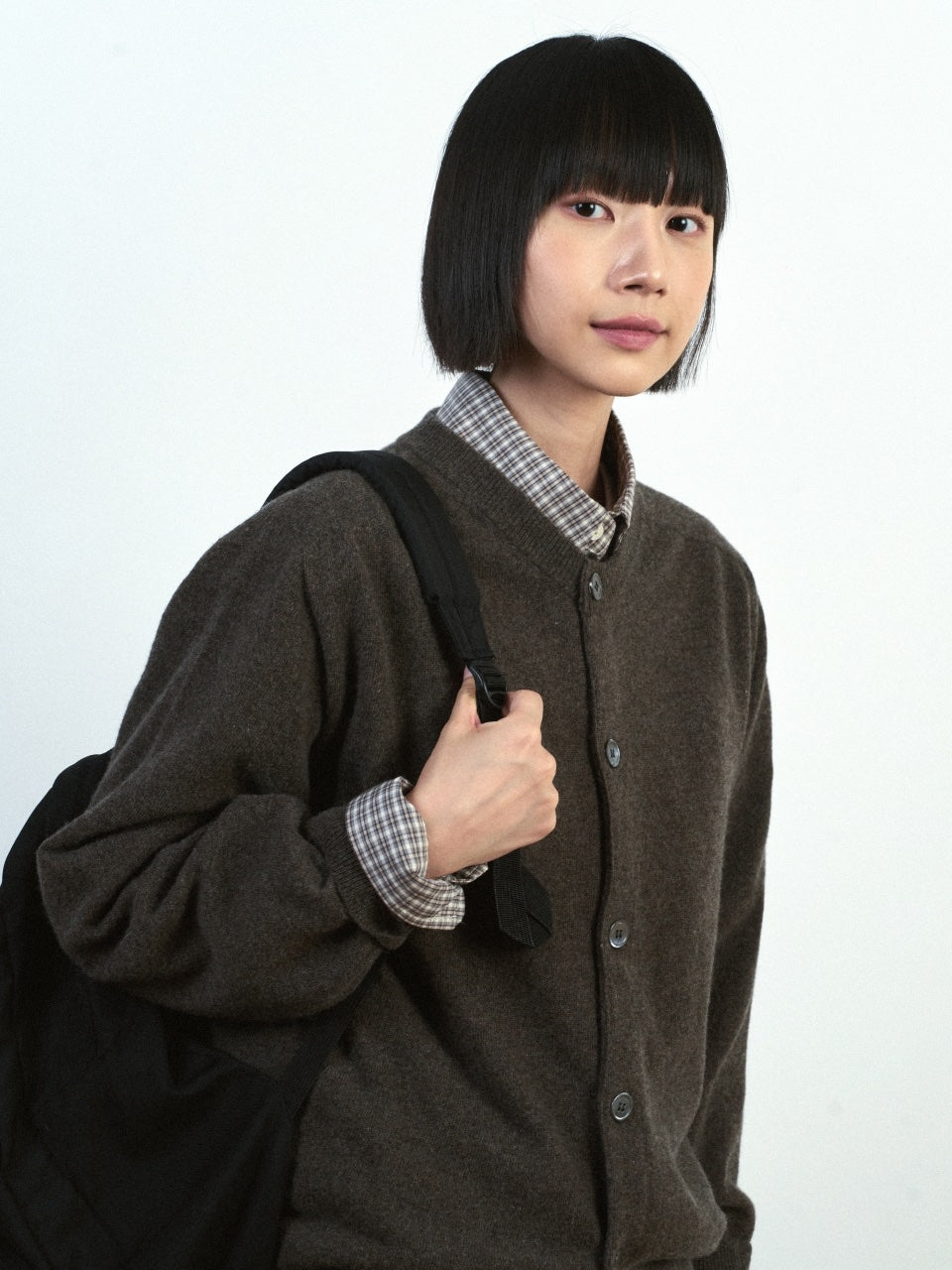 Light Wholegarments Cardigan (Charcoal)