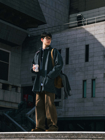 City Wool Half Coat (Charcoal)