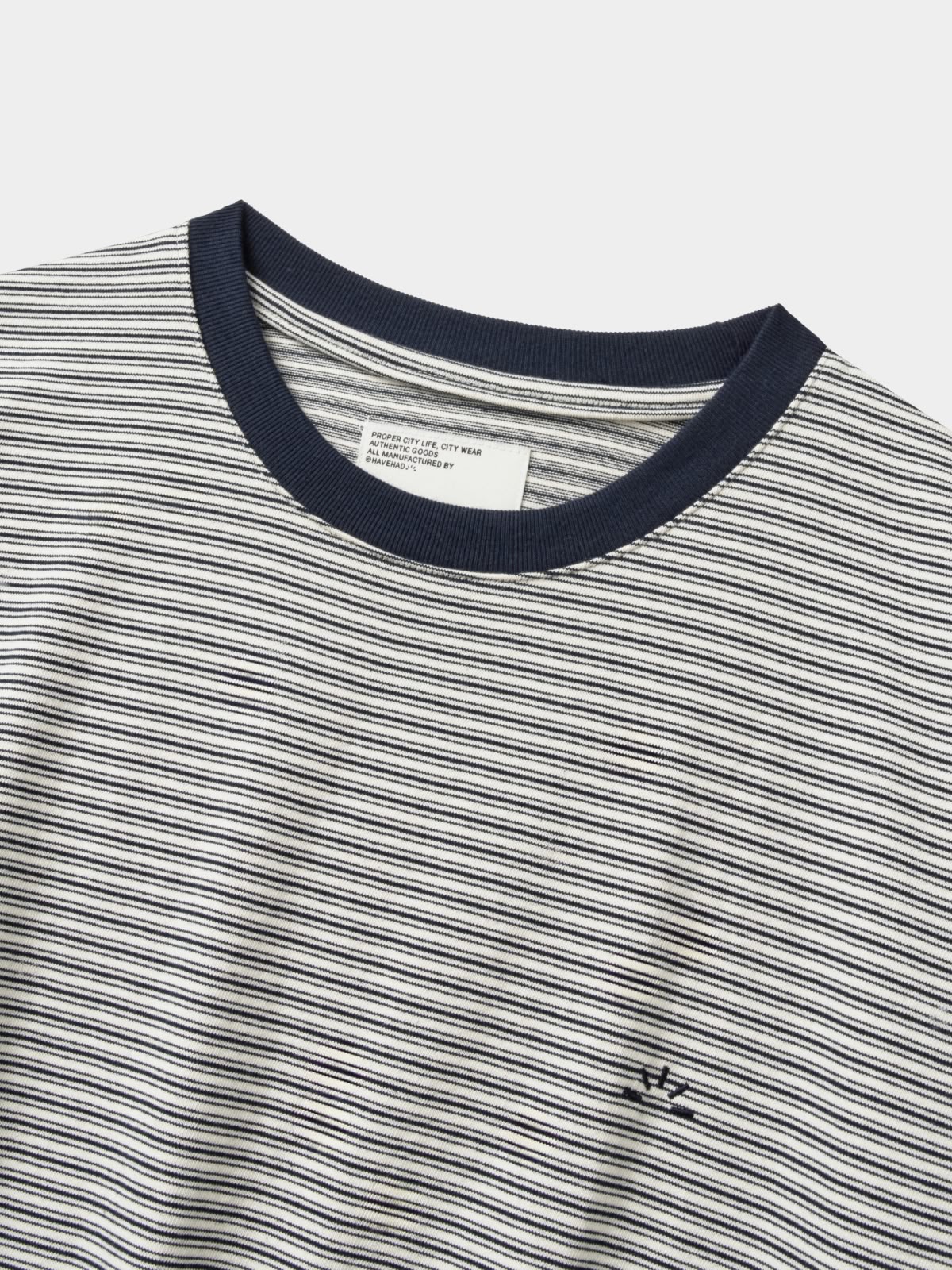 Relaxed Half Stripe String Tee (Stripe White)