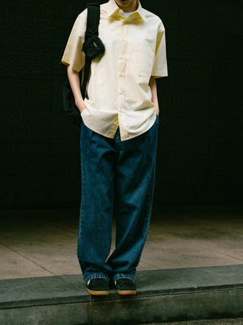 Daily Pin-tuck Denim Pants - Denim Blue | A2 (L)