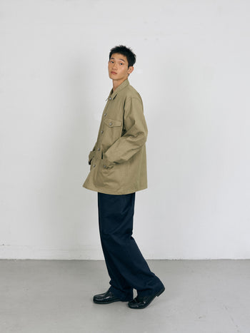 Twill Cotton Chore Jacket (Light Khaki)