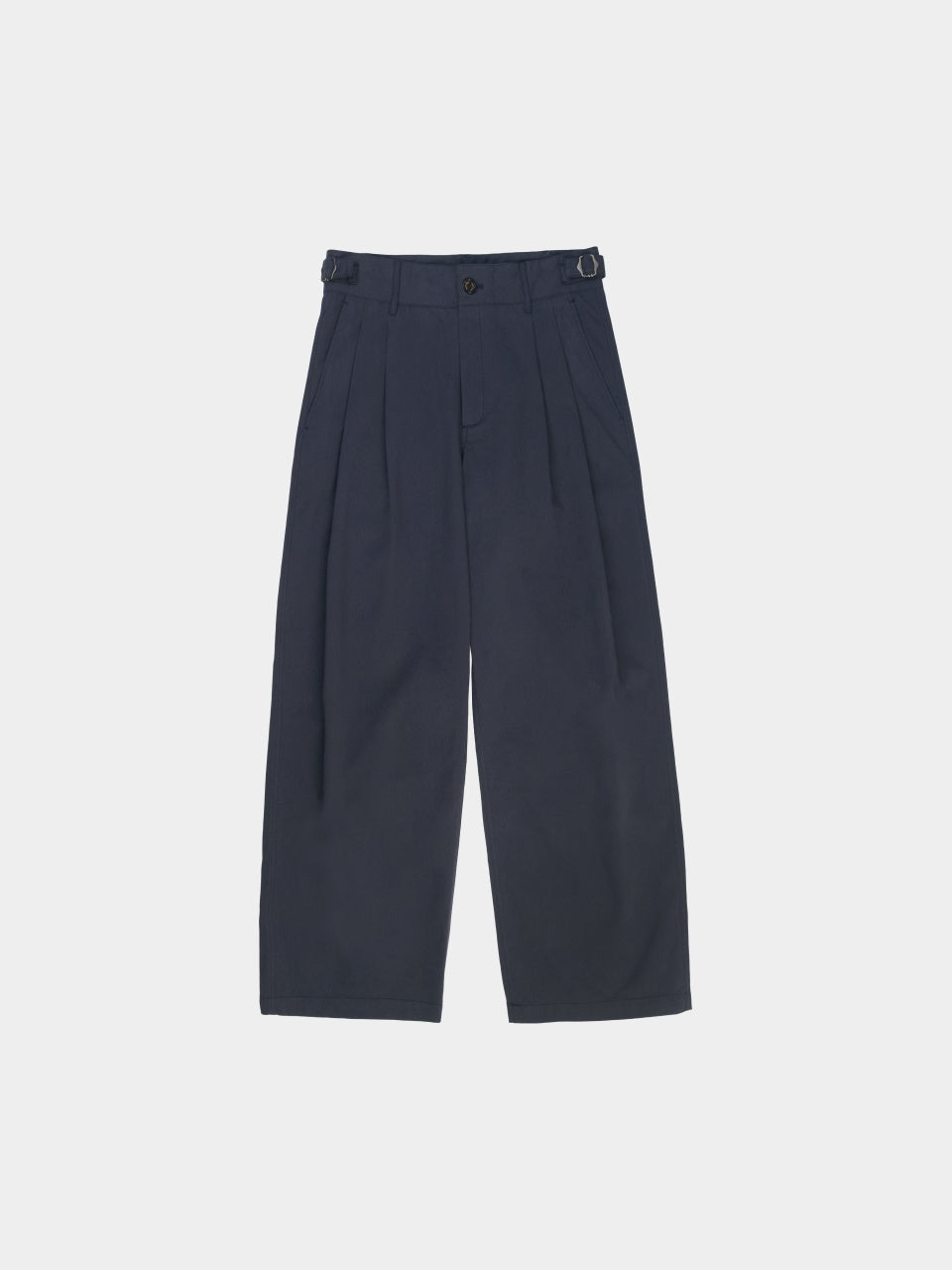 (W)Office Belted Pin-tuck Pants (Blue Gray)