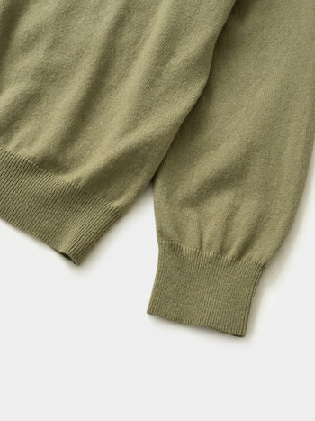 Daily Wool Round Cardigan (Olive)