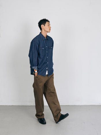 Double Pocket Denim Shirts (Denim Navy)