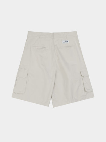 Utility Pin-tuck Cargo Shorts - Ecru | A3 (XL)
