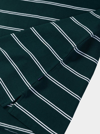 Oversized Stripe Polo Shirts (Green)