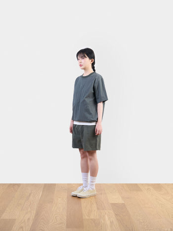 Pocket Volume String Half Tee (Charcoal)