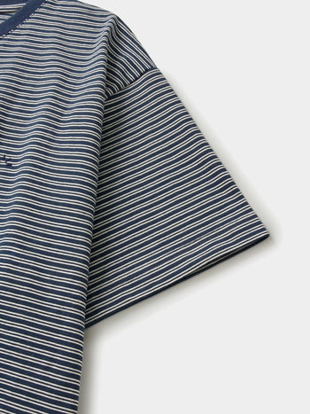 Relaxed Half Stripe String Tee (Stripe Navy)