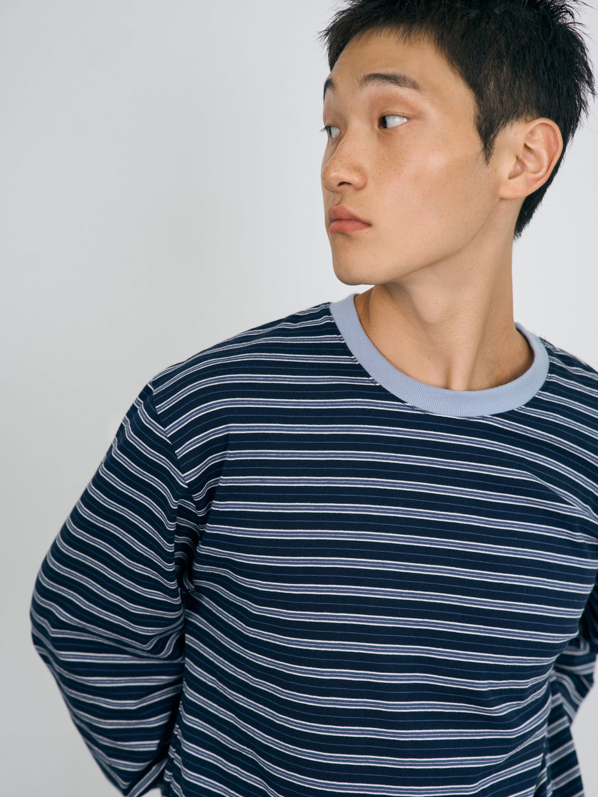 Stripe Long Sleeve Tee (Stripe Navy)