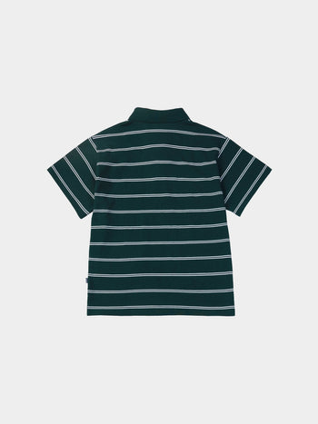 Oversized Stripe Polo Shirts (Green)