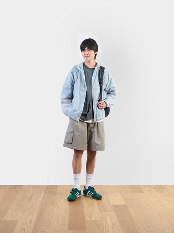 Utility Pin-tuck Cargo Shorts (Light Olive)