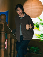 Daily Fine Wool Cardigan (Navy)