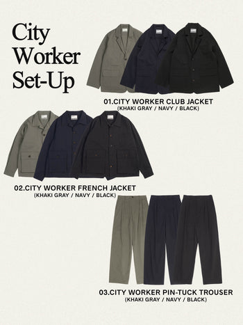 City Worker Club Jacket (Khaki Gray)