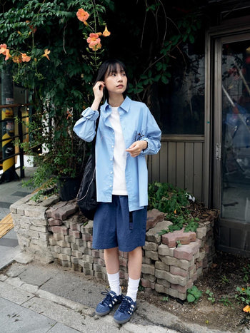 Utility Belted Work Shorts (Blue)