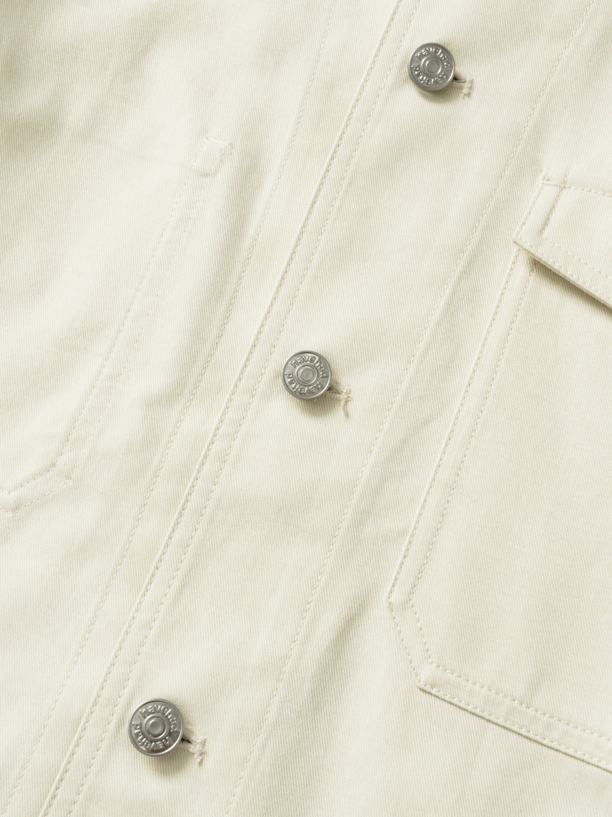 Twill Cotton Chore Jacket (Ecru)