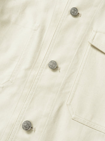 Twill Cotton Chore Jacket (Ecru)