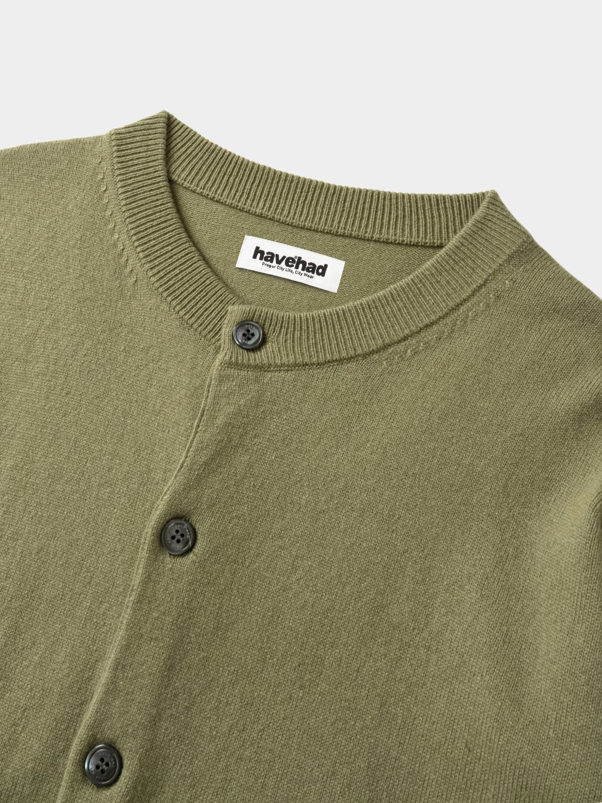 Daily Wool Round Cardigan (Olive)
