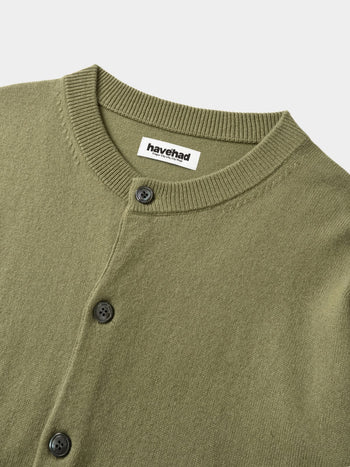 Daily Wool Round Cardigan (Olive)