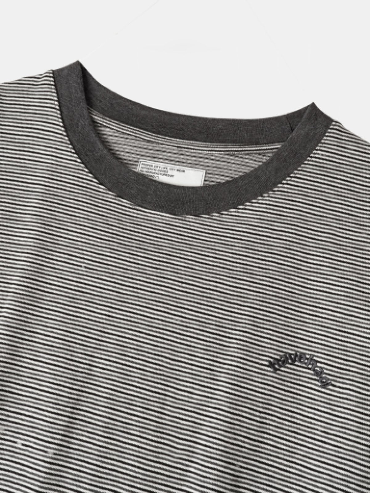 Double Stripe String Tee (Charcoal)