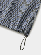 Relaxed Half Stripe String Tee (Stripe Charcoal)