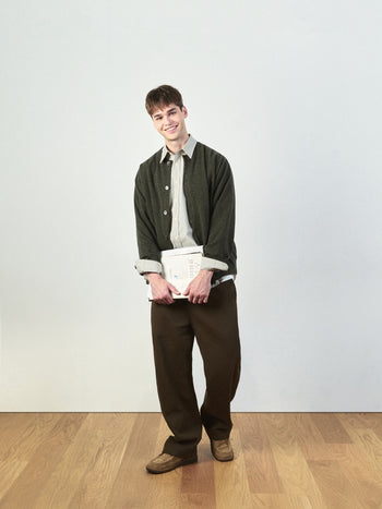 Light Wholegarments Cardigan (Charcoal)