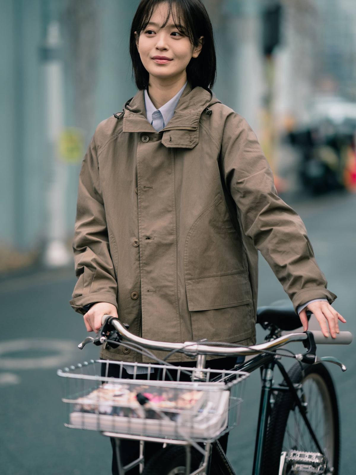 City Commuter Check Wind Jacket (Check Black)