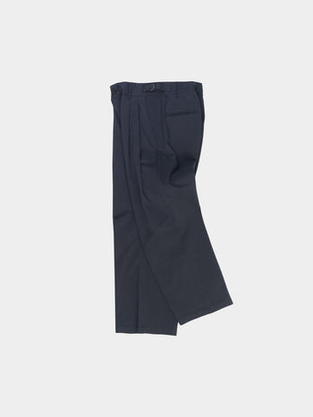 (W)Office Belted Pin-tuck Pants (Blue Gray)
