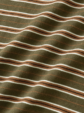 Stripe Long Sleeve Tee (Stripe Khaki)