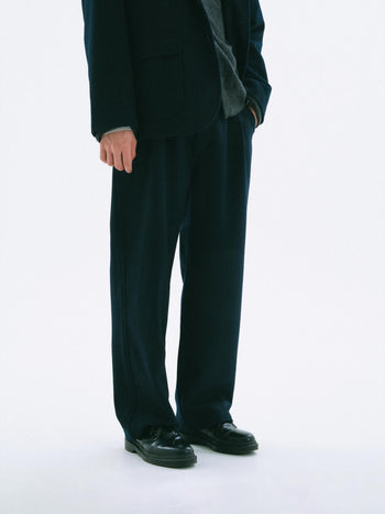 City Wool Pin-tuck Trouser - Navy | A1 (M)