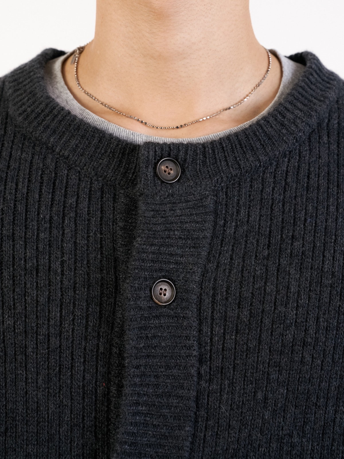 Daily Fine Wool Cardigan (Navy)