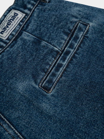 Daily Pin-tuck Denim Pants - Denim Blue | A2 (L)