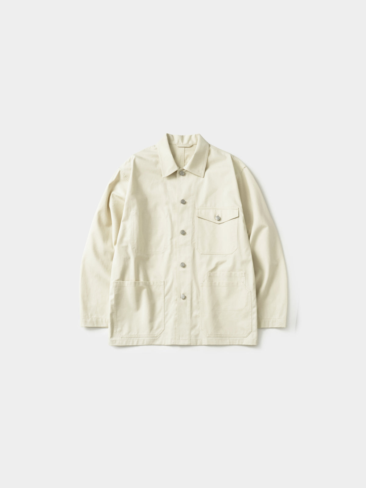 Twill Cotton Chore Jacket (Ecru)